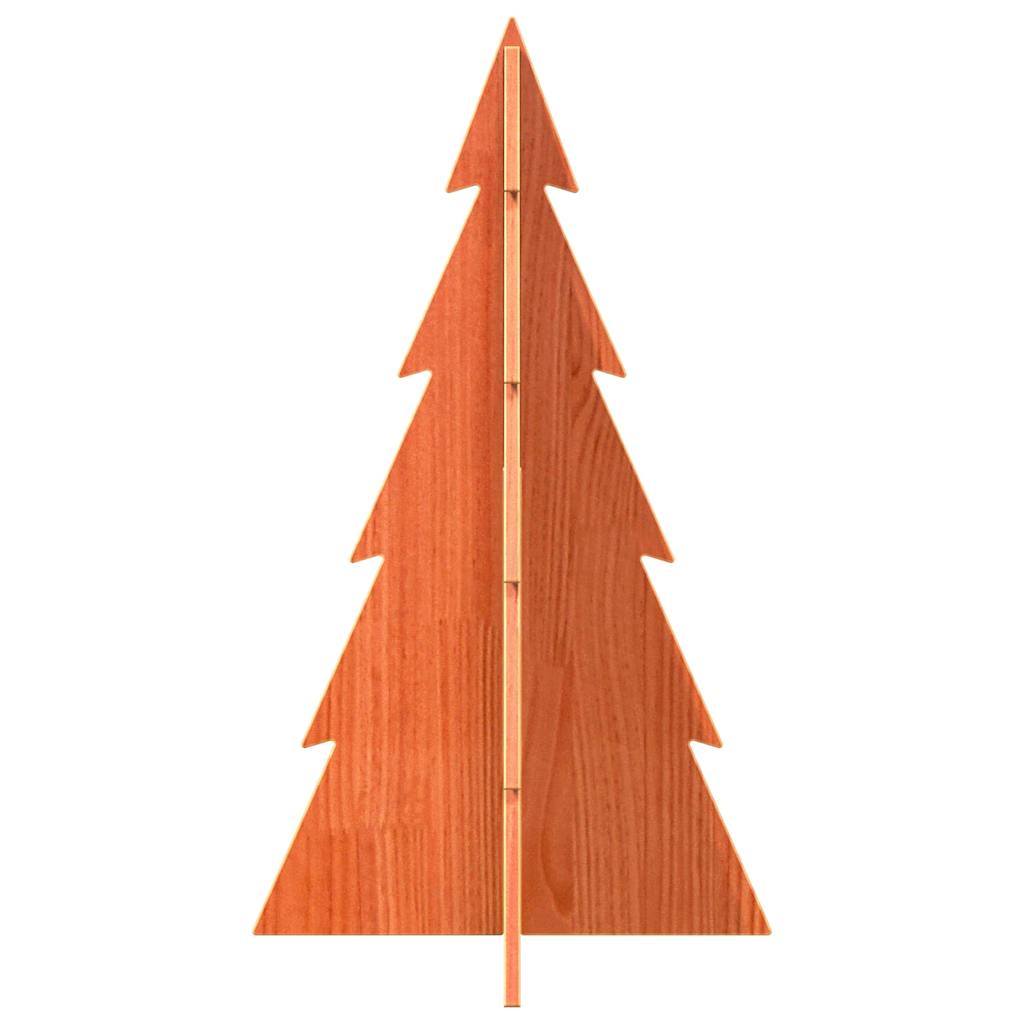 vidaXL Wooden Christmas Tree for Decoration Wax Brown 80 cm Solid Wood Pine 3