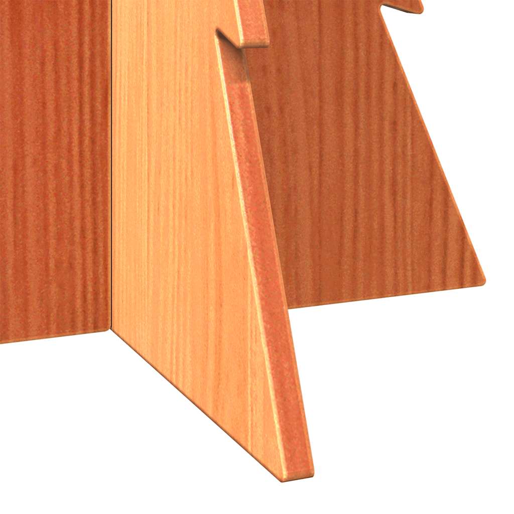 vidaXL Wooden Christmas Tree for Decoration Wax Brown 80 cm Solid Wood Pine 6