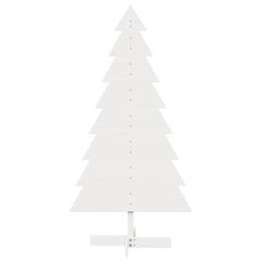 vidaXL Wooden Christmas Tree for Decoration White 150 cm Solid Wood Pine 3