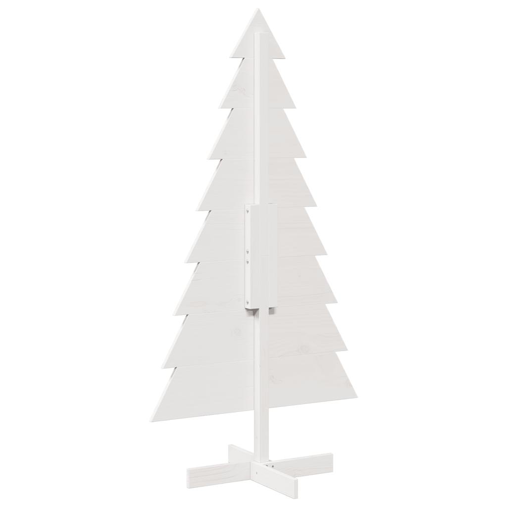 vidaXL Wooden Christmas Tree for Decoration White 150 cm Solid Wood Pine 5