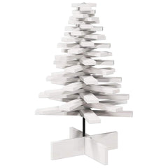 vidaXL Wooden Christmas Tree for Decoration White 80 cm Solid Wood Pine 2