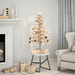 vidaXL Wooden Christmas Tree for Decoration Solid Wood Pine