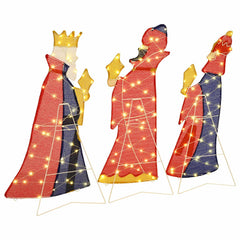 vidaXL 3 Wise Men Christmas Lighting 3 pcs LEDs Warm White 105 cm 4