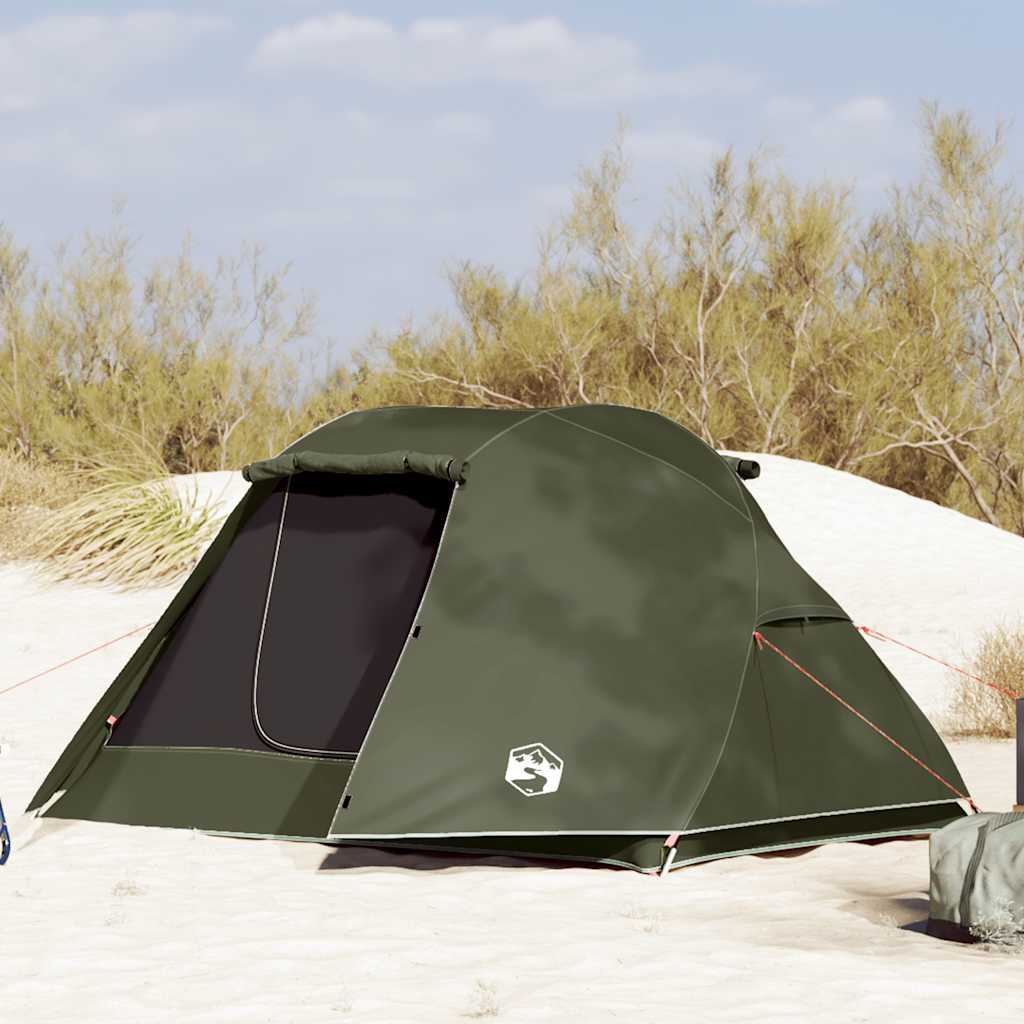 Fishing Tent 3-Person Waterproof Olive green 312 x 216 x 114 cm