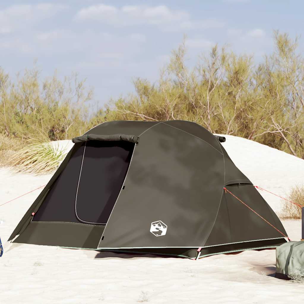 Fishing Tent 3-Person Waterproof Brown 312 x 216 x 114 cm