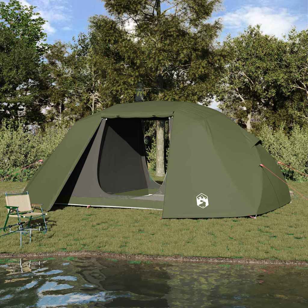 Fishing Tent 3-Person Waterproof Olive green 7-person