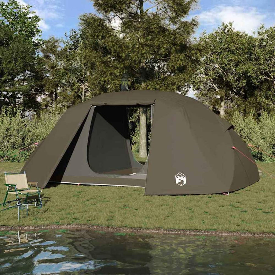 Fishing Tent 3-Person Waterproof Brown 7-person