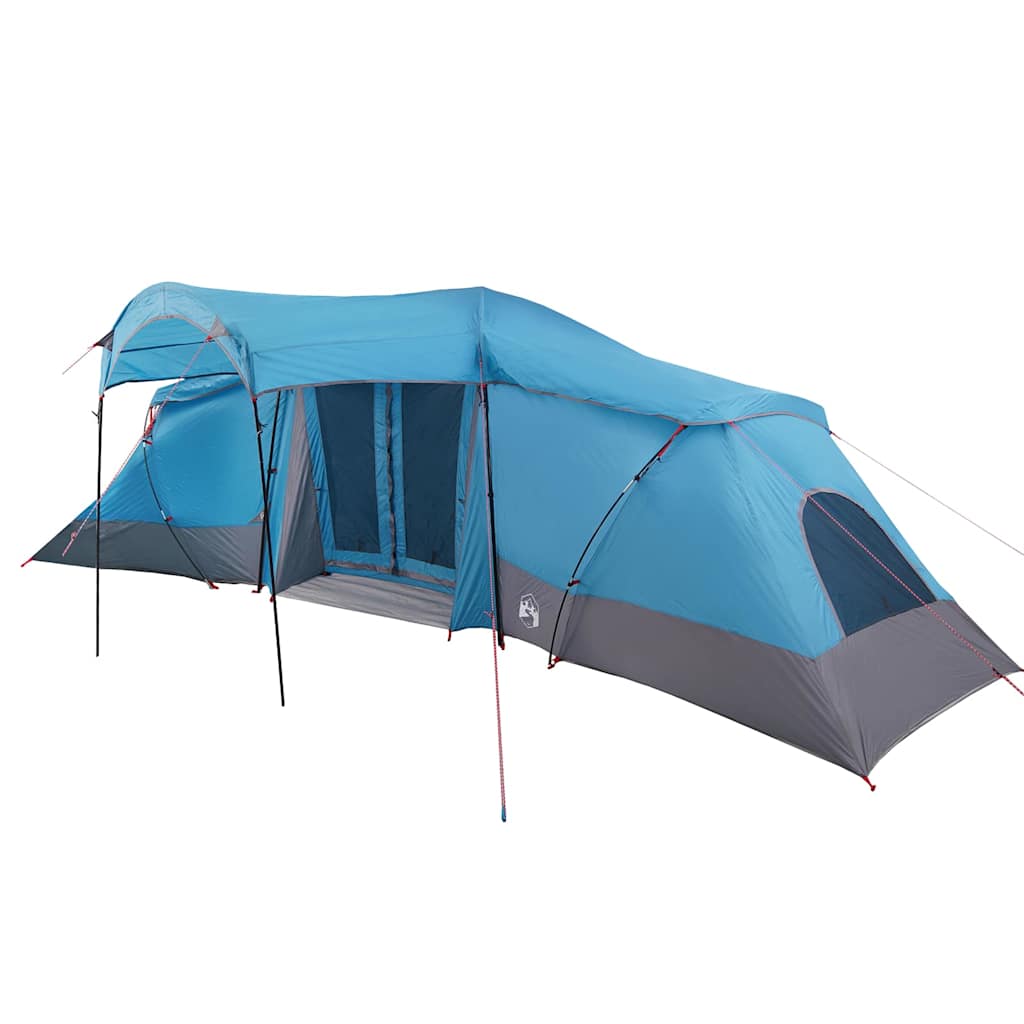 Family Tent 6-Person and Grey Polyester and Fiberglass Blue