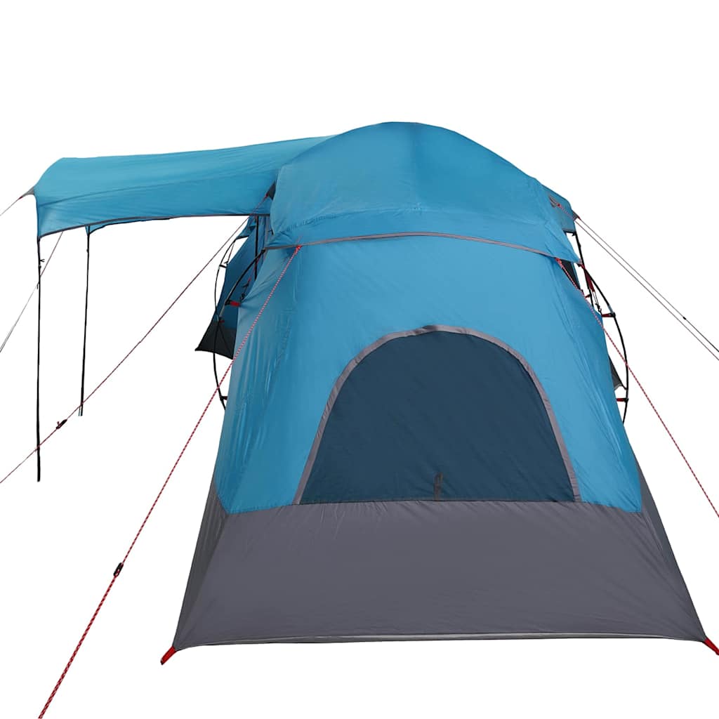 Family Tent 6-Person and Grey Polyester and Fiberglass Blue