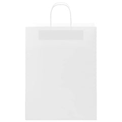 vidaXL Paper Bags 250 pcs with Handles White 32x12x42 cm 5