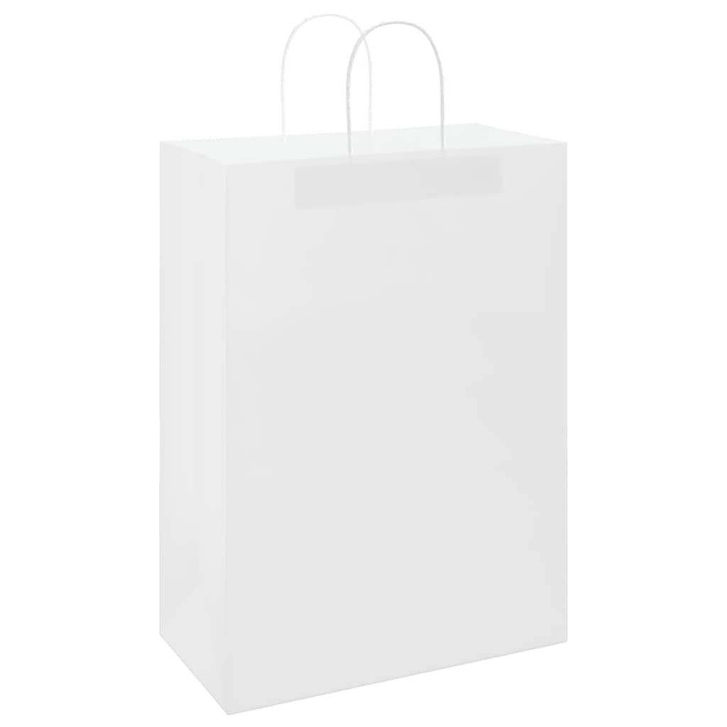 vidaXL Paper Bags with Handles 250 pcs Width 32 cm