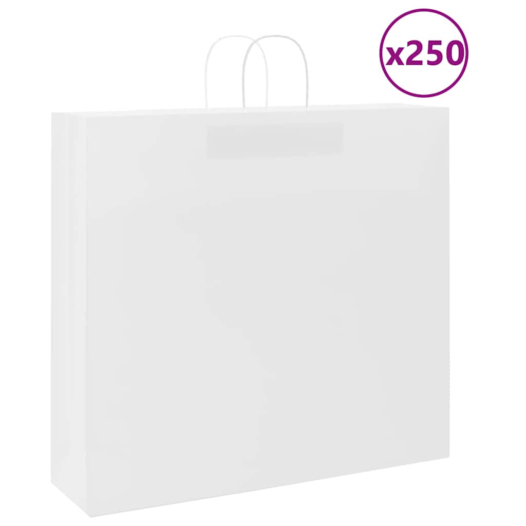 Paper Bags with Handles 54x15x49 cm 250 pcs White