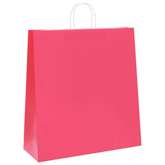 vidaXL Paper Bags 50 pcs with Handles Pink 45x17x48 cm 3