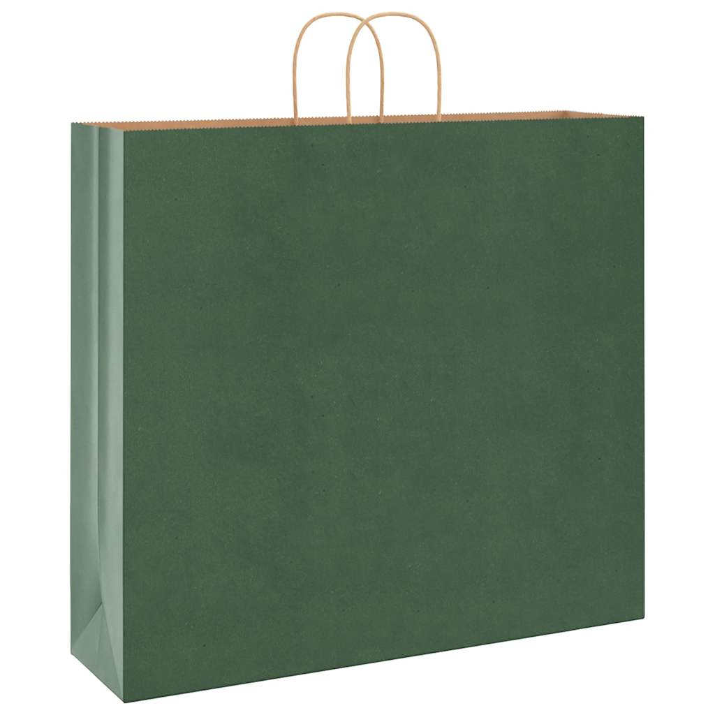 Paper Bags with Handles 54x15x49 cm 250 pcs Green