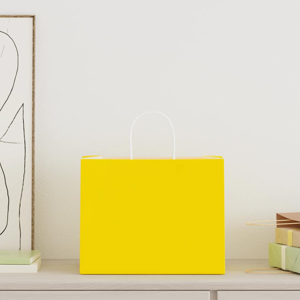vidaXL Paper Bags with Handles 250 pcs Width 32 cm