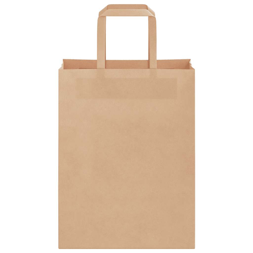 vidaXL Paper Bags 250 pcs with Handles Brown 21x11x28 cm 5