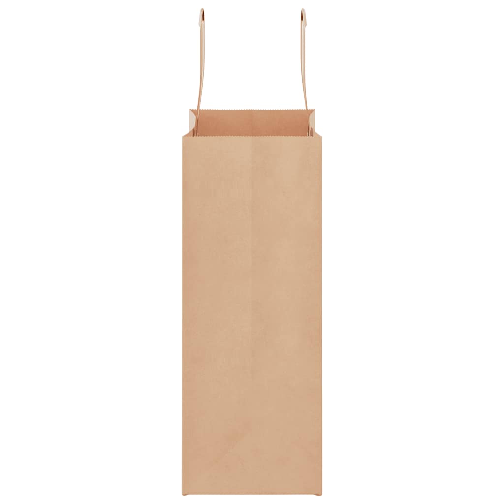 vidaXL Paper Bags 250 pcs with Handles Brown 21x11x28 cm 6