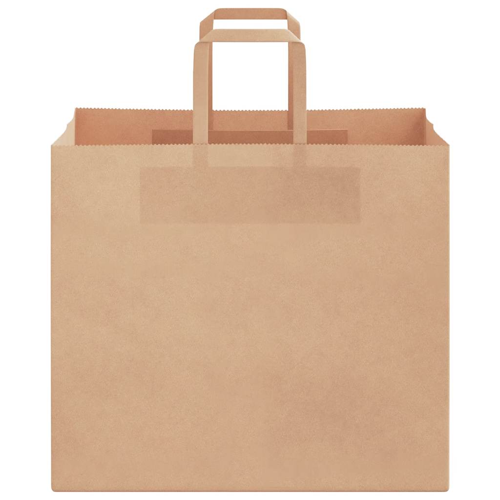 vidaXL Paper Bags 250 pcs with Handles Brown 32x22x28 cm 5