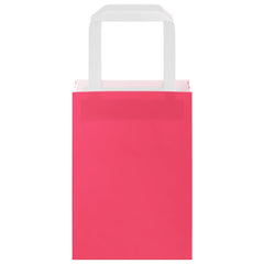 vidaXL Paper Bags 250 pcs with Handles Pink 15x8x21 cm 5