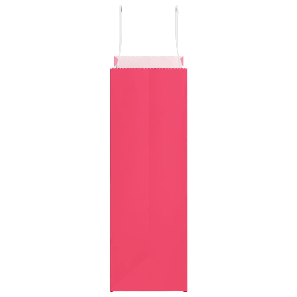 vidaXL Paper Bags 250 pcs with Handles Pink 21x11x31 cm 6