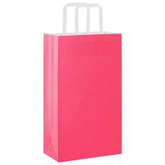 vidaXL Paper Bags 250 pcs with Handles Pink 21x11x36 cm 3