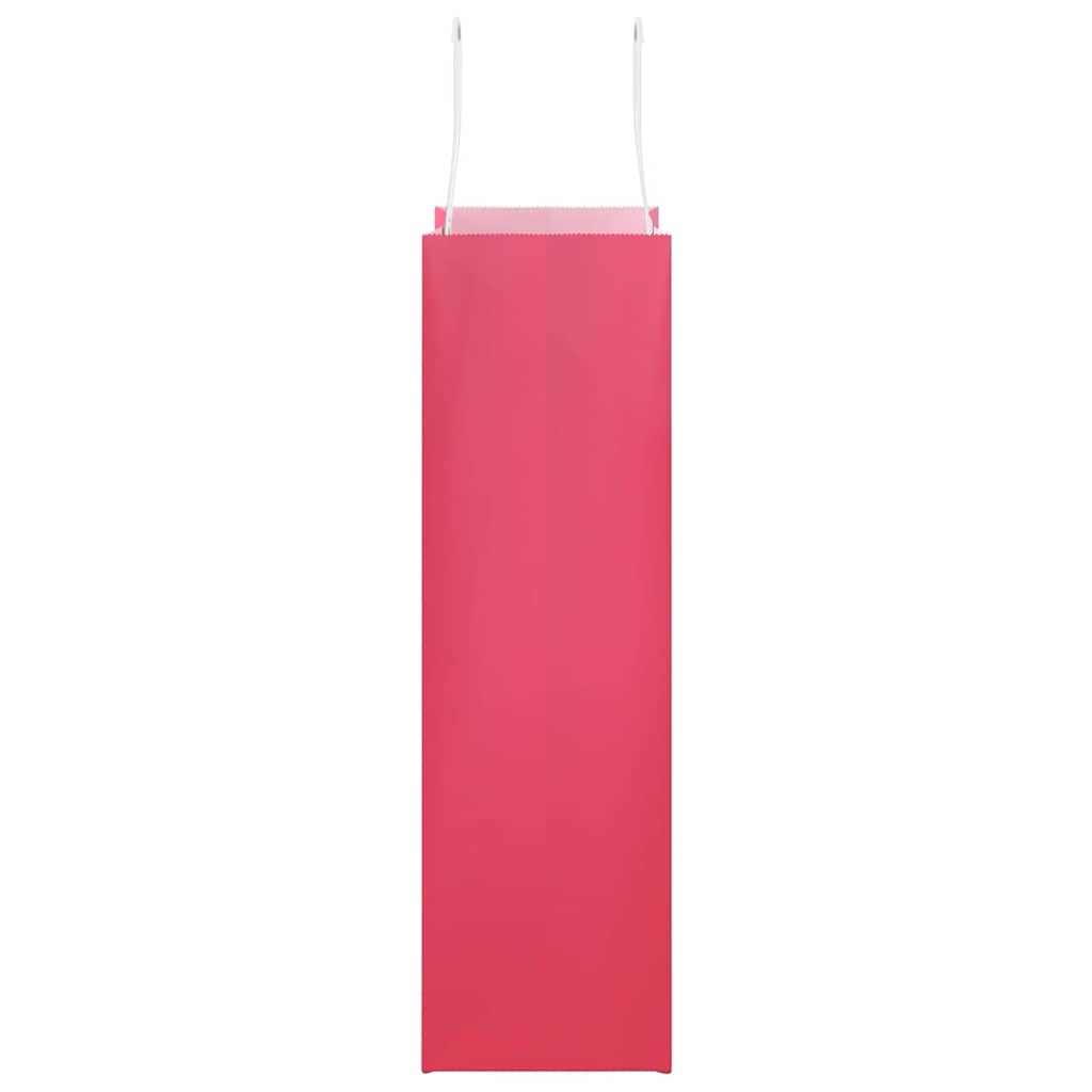 vidaXL Paper Bags 250 pcs with Handles Pink 21x11x36 cm 6