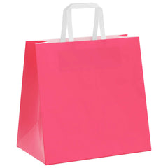 vidaXL Paper Bags 250 pcs with Handles Pink 26x17x25 cm 4