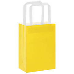 vidaXL Paper Bags 250 pcs with Handles Yellow 15x8x21 cm 3