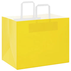 vidaXL Paper Bags 250 pcs with Handles Yellow 32x22x24 cm 3