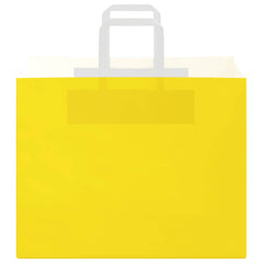 vidaXL Paper Bags 250 pcs with Handles Yellow 32x22x24 cm 4
