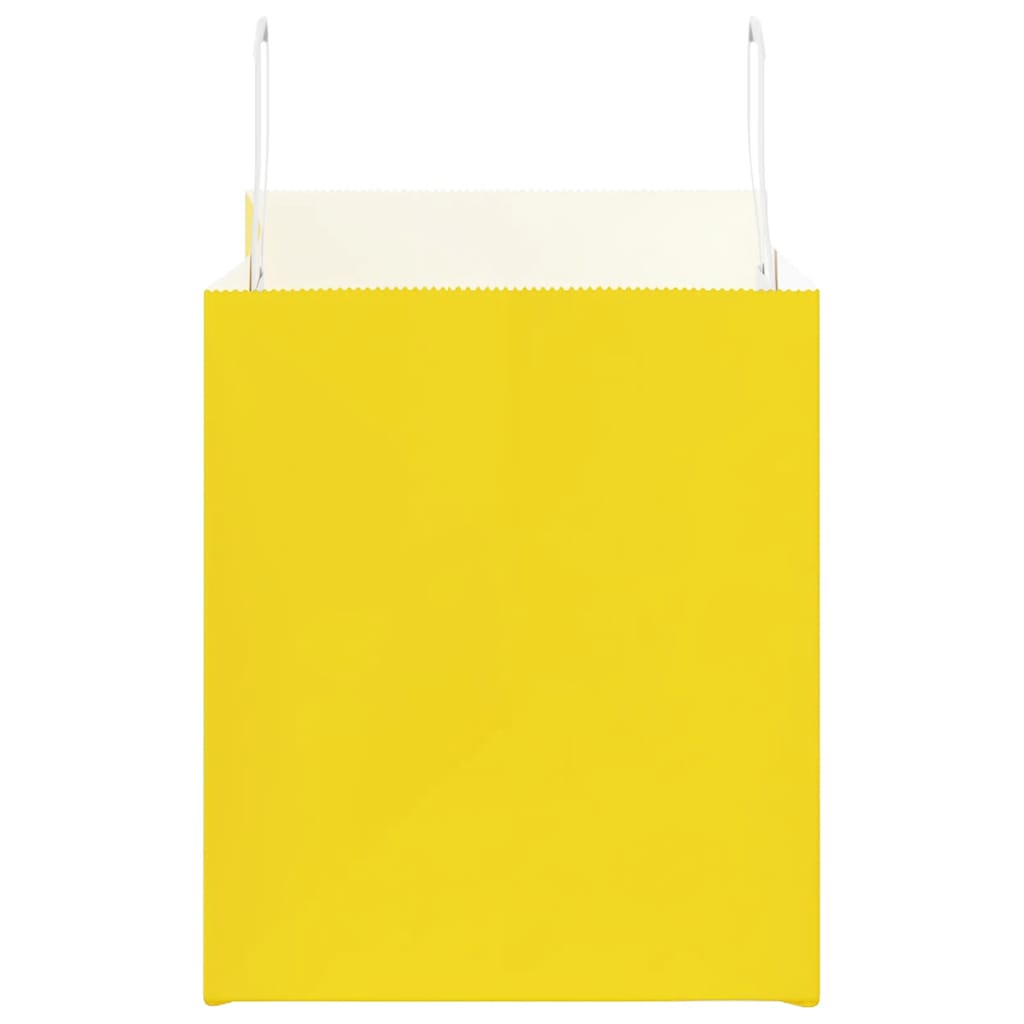 vidaXL Paper Bags 250 pcs with Handles Yellow 32x22x24 cm 6