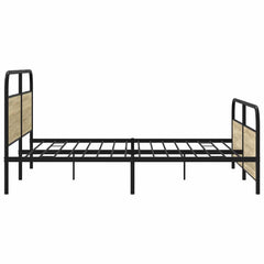 Metal Bed Frame without Mattress Sonoma Oak Length 203 cm 193 cm With headboard & footboard