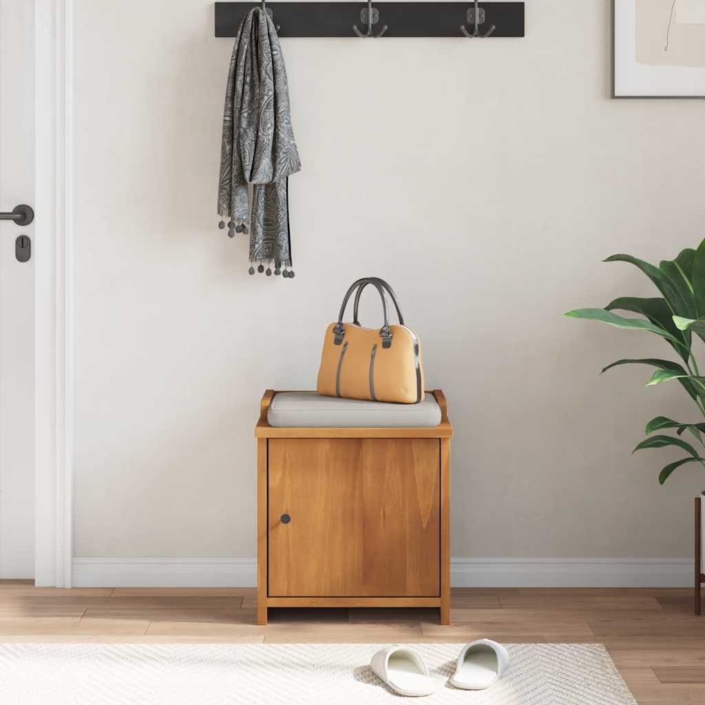 vidaXL Hallway Bench SANDNES 45x40x50 cm Solid Wood Pine 3