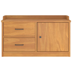 Hallway Bench "SANDNES" 87x40x50 cm Solid Wood Pine Acacia finish