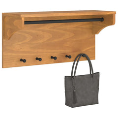 vidaXL Wall-mounted Coat Rack SANDNES 87x30x42 cm Solid Wood Pine 4