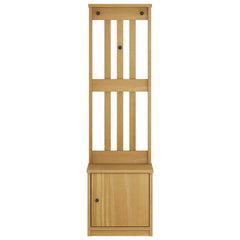 Hall Tree "SANDNES" 45x40x159,5 cm Solid Wood Pine Walnut finish