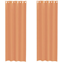 vidaXL Voile Curtains with Grommets 2 pcs Terracotta 2
