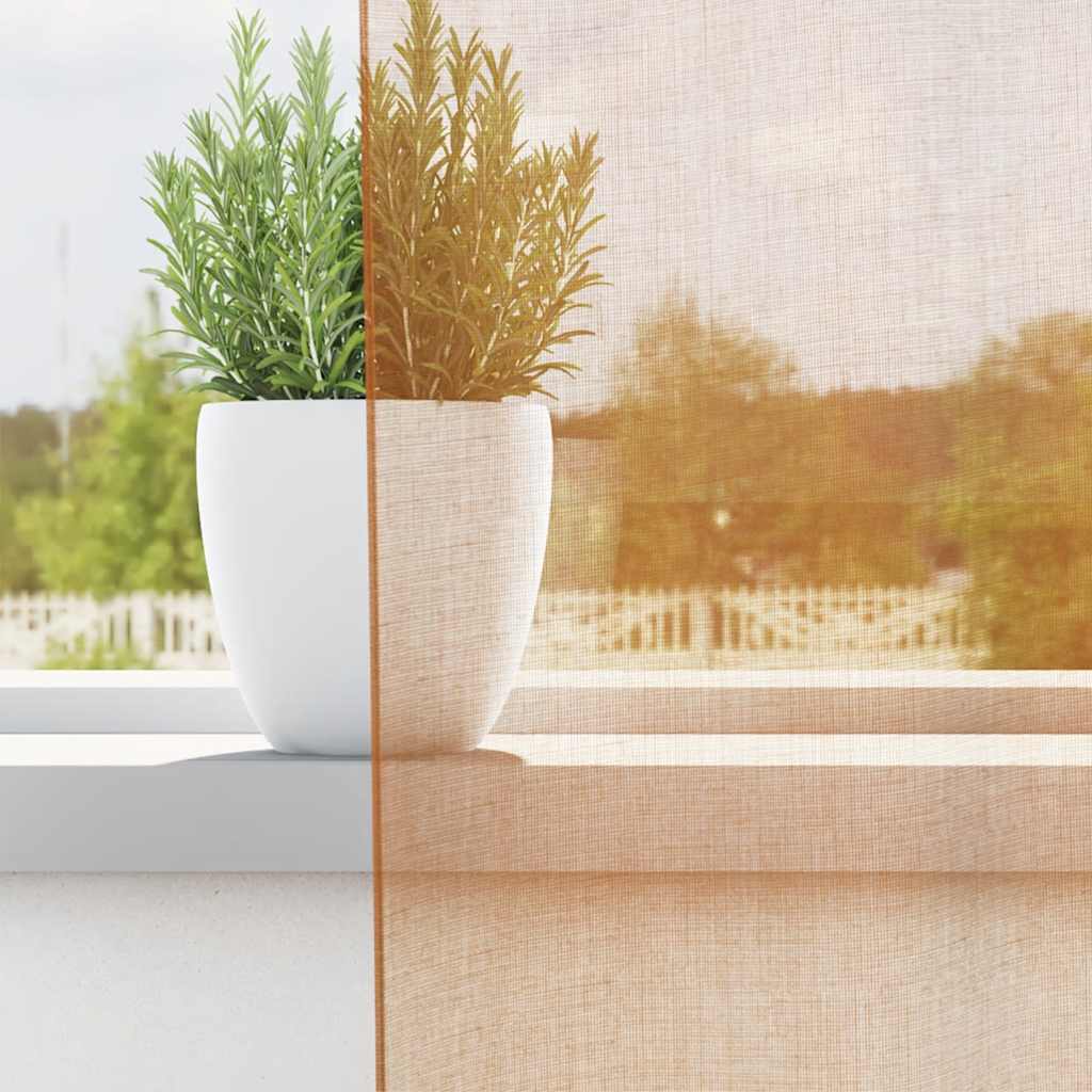 vidaXL Voile Curtains with Grommets 2 pcs Terracotta 3
