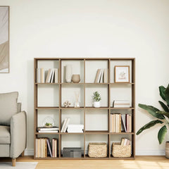 Book Cabinet 137.5x29x137.5 cm Engineered Wood Artisan oak