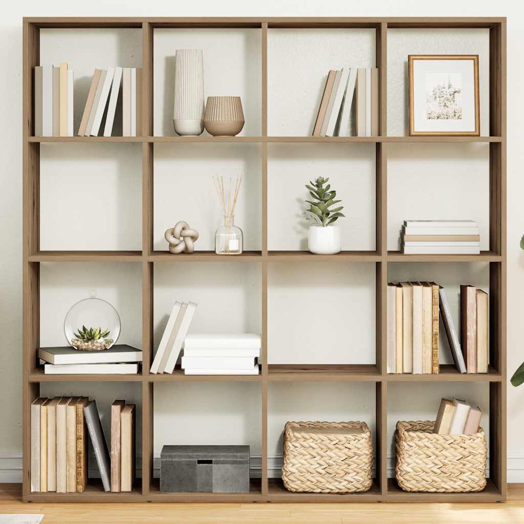 Book Cabinet 137.5x29x137.5 cm Engineered Wood Artisan oak