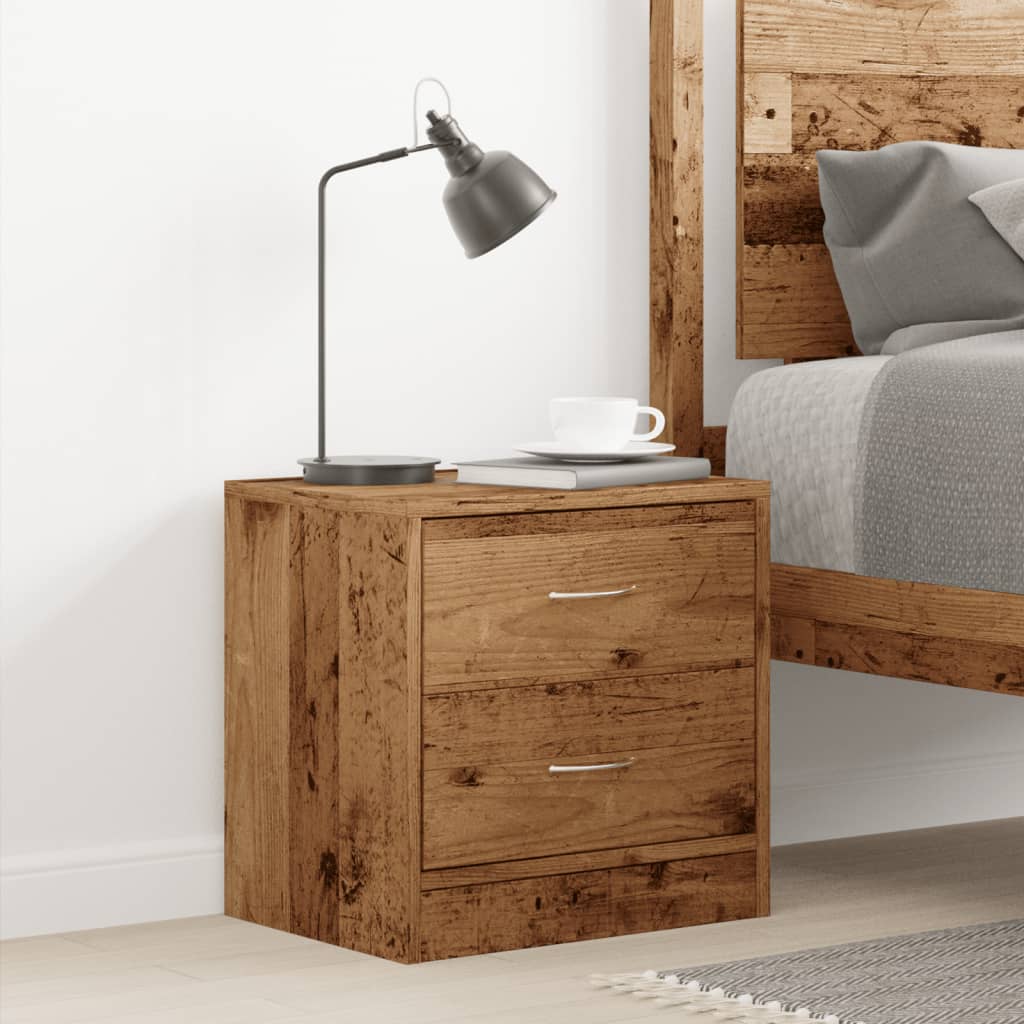 vidaXL Bedside Cabinet Old Wood 40x30x40 cm Engineered Wood 3
