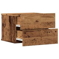 vidaXL Wall-mounted Bedside Cabinet Old Wood 40x32x30 cm 5