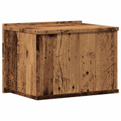 vidaXL Wall-mounted Bedside Cabinet Old Wood 40x32x30 cm 6