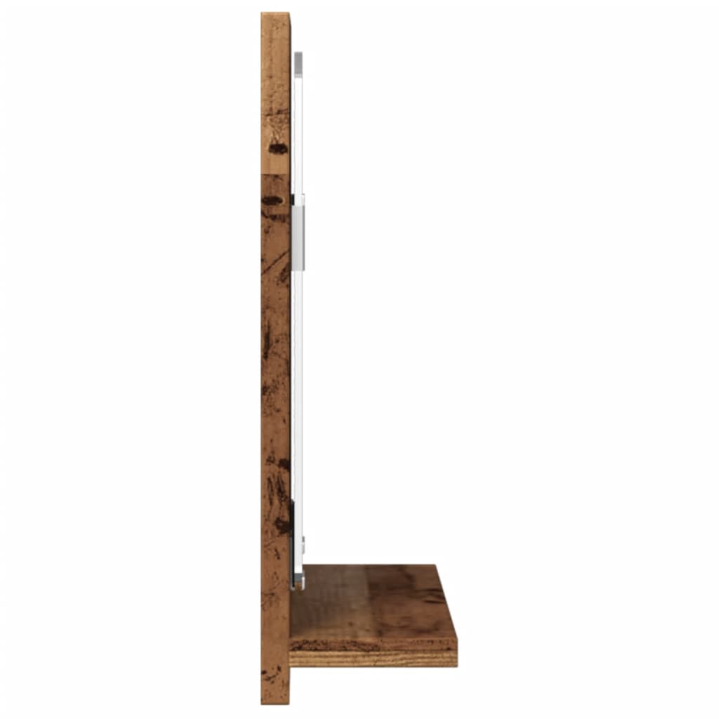 vidaXL Bathroom Mirror Cabinet Old Wood 60x11x37 cm Engineered Wood 5