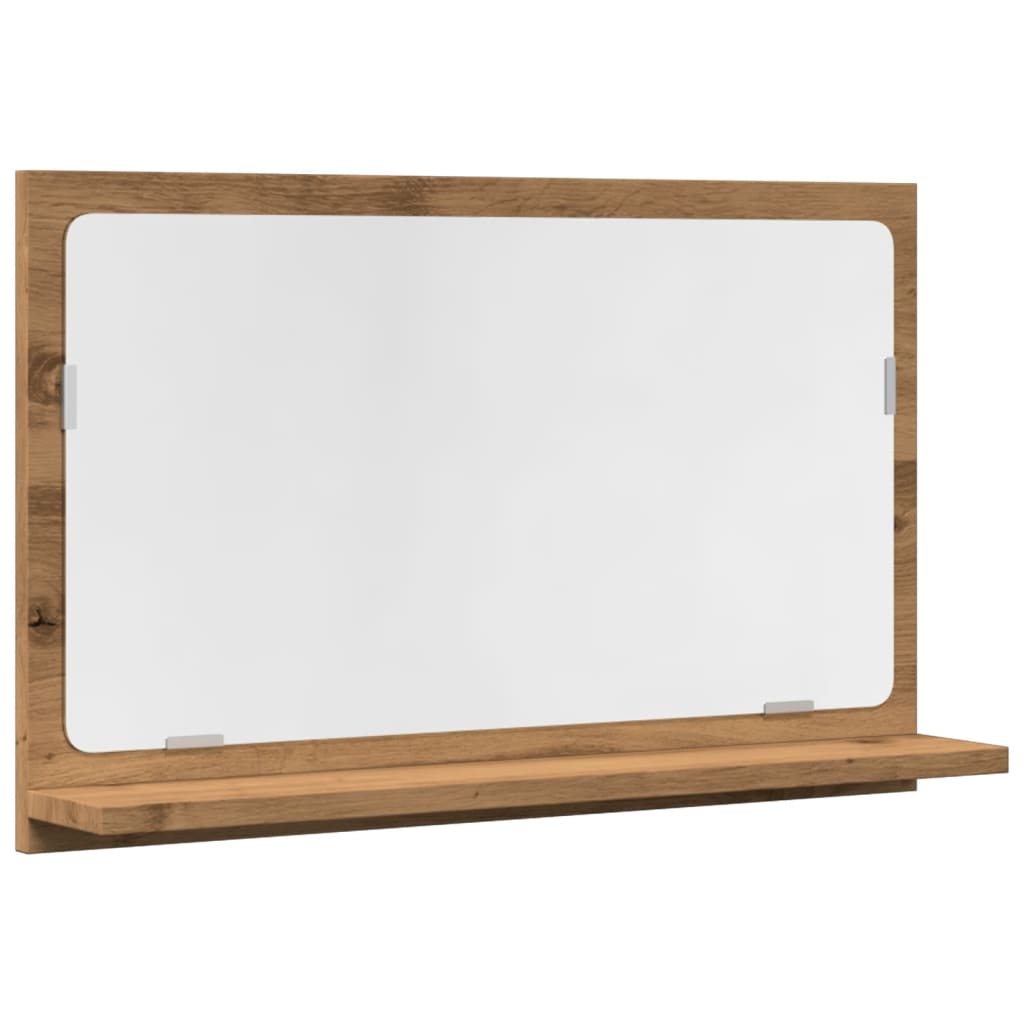 vidaXL Bathroom Mirror Cabinet Artisan Oak 60x11x37 cm Engineered Wood 2