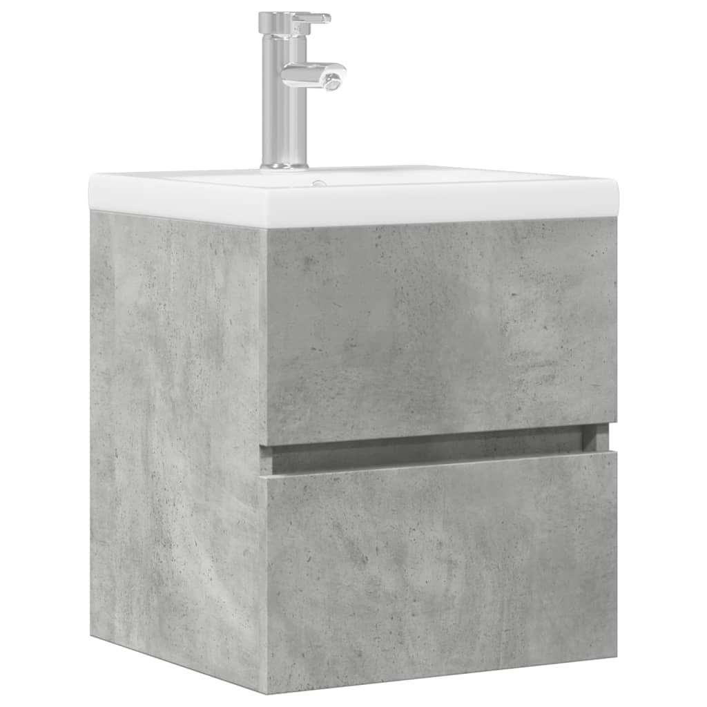 vidaXL Sink Cabinet Concrete Grey 41x38,5x45 cm Engineered Wood 1