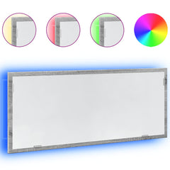 vidaXL LED Bathroom Mirror Grey Sonoma 100x8.5x37 cm Engineered Wood 2