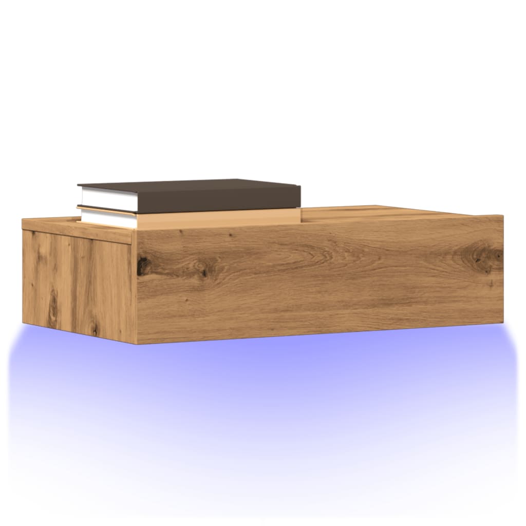 TV Cabinet Set with LED Lights 60x35x15,5 cm 2 Artisan oak