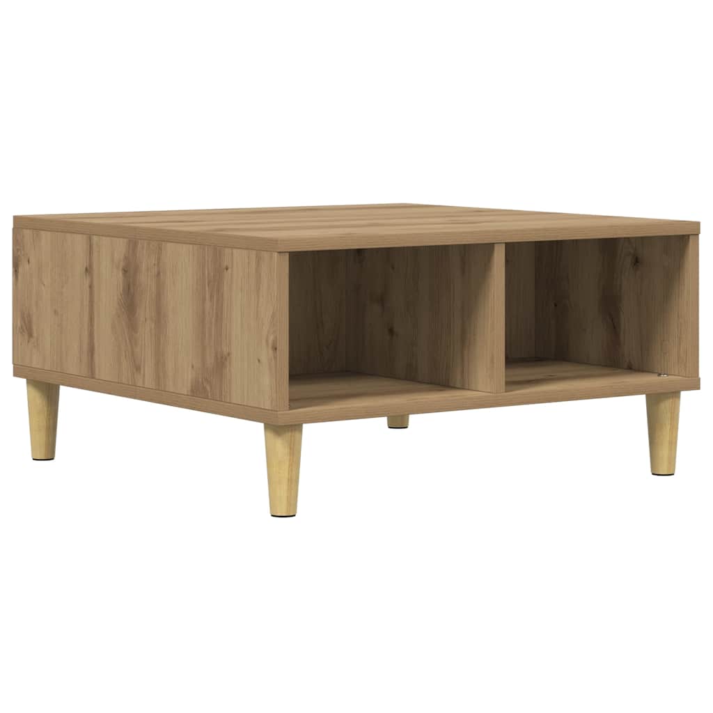vidaXL Coffee Table Artisan Oak 60x60x30 cm Engineered Wood 2
