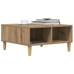 vidaXL Coffee Table Artisan Oak 60x60x30 cm Engineered Wood 3